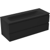 Mexen Orio dulap baie 120 cm cu chiuvetă Vela, 2 sertare, negru mat - 91A10-12047-2-BFF71-W23M71