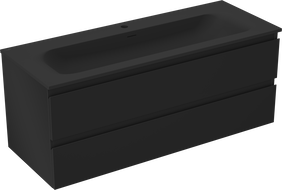 Mexen Orio dulap baie 120 cm cu lavoar Vela, 2 sertare, negru mat - 91A10-12047-2-BFF71-W23M71