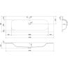 Mexen Orio dulap baie 140 cm cu chiuvetă Vela, 2 sertare, alb mat - 91A10-14047-2-BFF01-W23M01