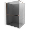 Mexen Kioto+ zuhanyfal, polccal Walk-in 70 x 200 cm, grafit, rózsaarany - 800-070-121-60-40