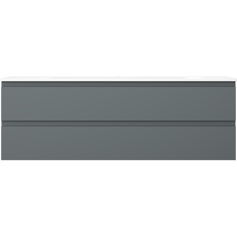 Mexen Orio dulap baie 140 cm cu chiuvetă Vela, 2 sertare, grafit mat/alb mat - 91A10-14047-2-BFF66-W23M01