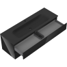 Mexen Orio dulap baie 140 cm cu lavoar Vela, 2 sertare, negru lucios/negru mat - 91A10-14047-2-BFF70-W23M71