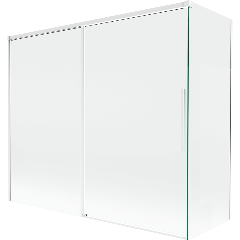 Mexen Rox 2-szárnyas toló fürdőszobai paraván 180 + 80 x 150 cm, átlátszó, fehér - 8C9-180-080-20-00