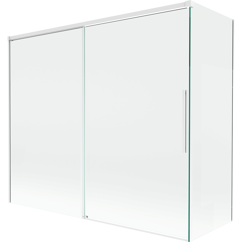 Paravan de duș Mexen Rox cu 2 aripi glisante 180 + 80 x 150 cm, transparent, alb - 8C9-180-080-20-00