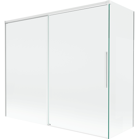 Paravan de duș Mexen Rox cu 2 aripi glisante 180 + 80 x 150 cm, transparent, alb - 8C9-180-080-20-00