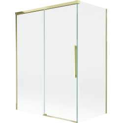 Mexen Rox 2-szárnyú zuhanyfal elhúzható 120 + 70 x 150 cm, átlátszó, arany - 8C9-120-070-50-00