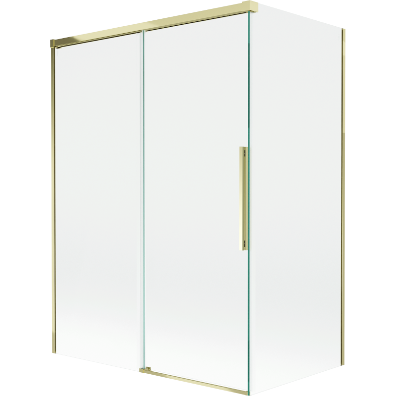 Paravan cadă de baie Mexen Rox cu 2 aripi glisante 120 + 70 x 150 cm, transparent, auriu - 8C9-120-070-50-00