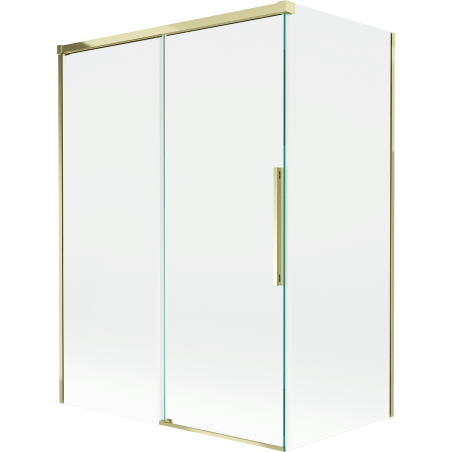 Paravan cadă de baie Mexen Rox cu 2 aripi glisante 120 + 70 x 150 cm, transparent, auriu - 8C9-120-070-50-00