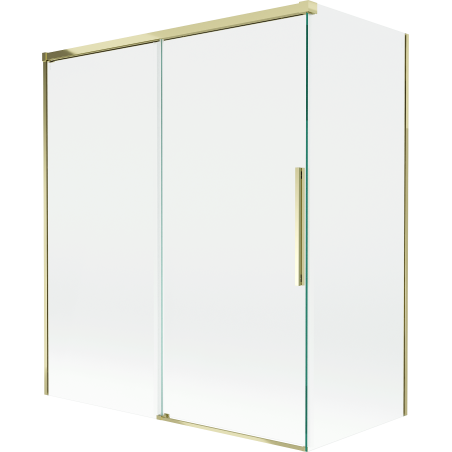 Mexen Rox paravan de cadă cu 2 aripi culisante 140 + 70 x 150 cm, transparent, auriu - 8C9-140-070-50-00