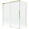 Mexen Rox 2-szárnyú toló fürdőszobai paraván 140 + 70 x 150 cm, átlátszó, arany - 8C9-140-070-50-00