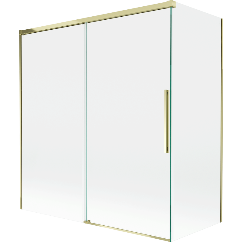 Mexen Rox paravan de baie cu 2 panouri glisante 150 + 70 x 150 cm, transparent, auriu - 8C9-150-070-50-00