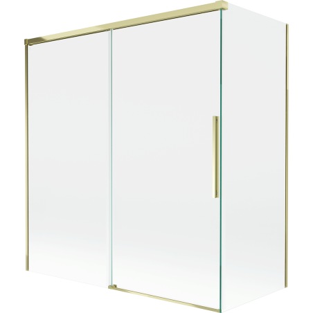 Mexen Rox paravan de baie cu 2 panouri glisante 150 + 70 x 150 cm, transparent, auriu - 8C9-150-070-50-00