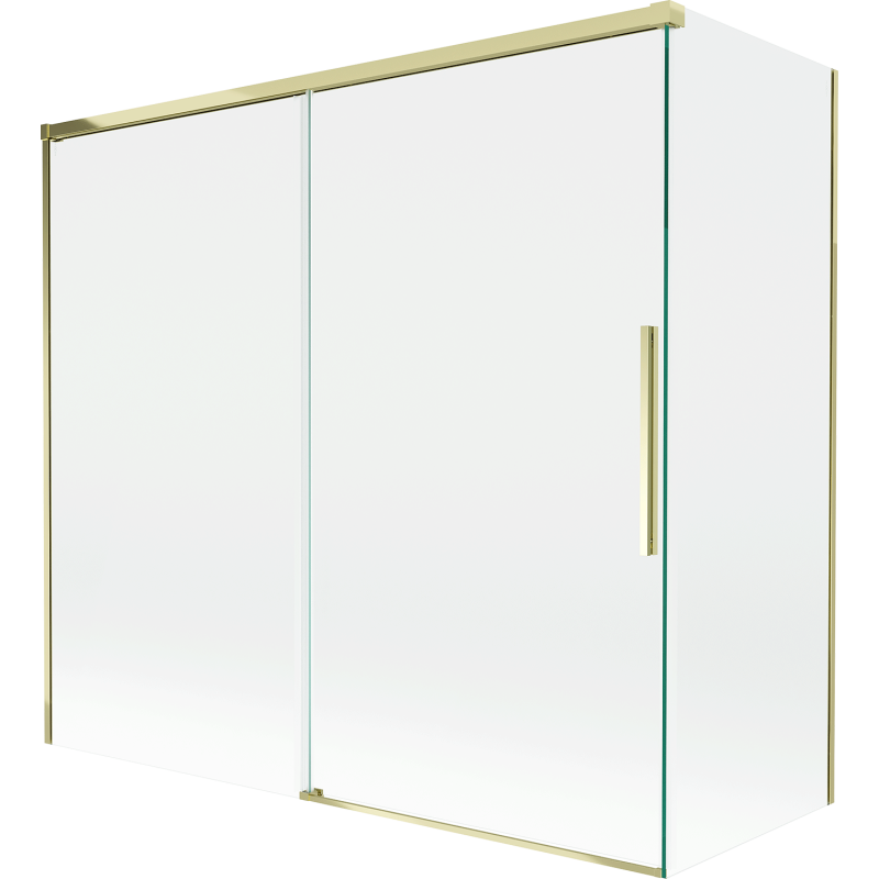 Mexen Rox paravan de baie cu 2 uși glisante 170 + 70 x 150 cm, transparent, auriu - 8C9-170-070-50-00