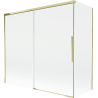 Mexen Rox paravan de baie cu 2 uși glisante 170 + 70 x 150 cm, transparent, auriu - 8C9-170-070-50-00