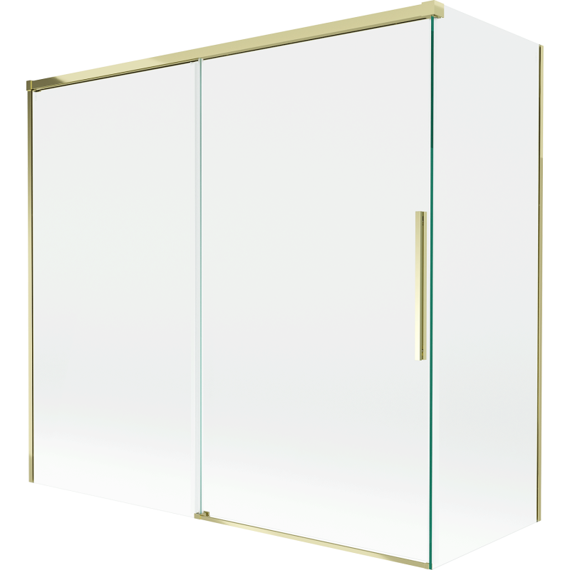 Mexen Rox kétajtós, eltolható fürdőszobai paraván 170 + 75 x 150 cm, átlátszó, arany - 8C9-170-075-50-00