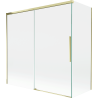 Mexen Rox paravan de cadă, culisabil, cu 2 aripi, 160 + 80 x 150 cm, transparent, auriu - 8C9-160-080-50-00