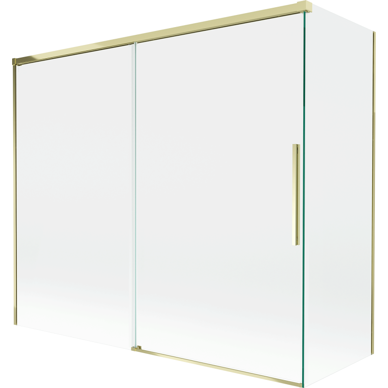 Mexen Rox 2-szárnyas, tolóajtós kádparaván 180 + 80 x 150 cm, átlátszó, arany - 8C9-180-080-50-00