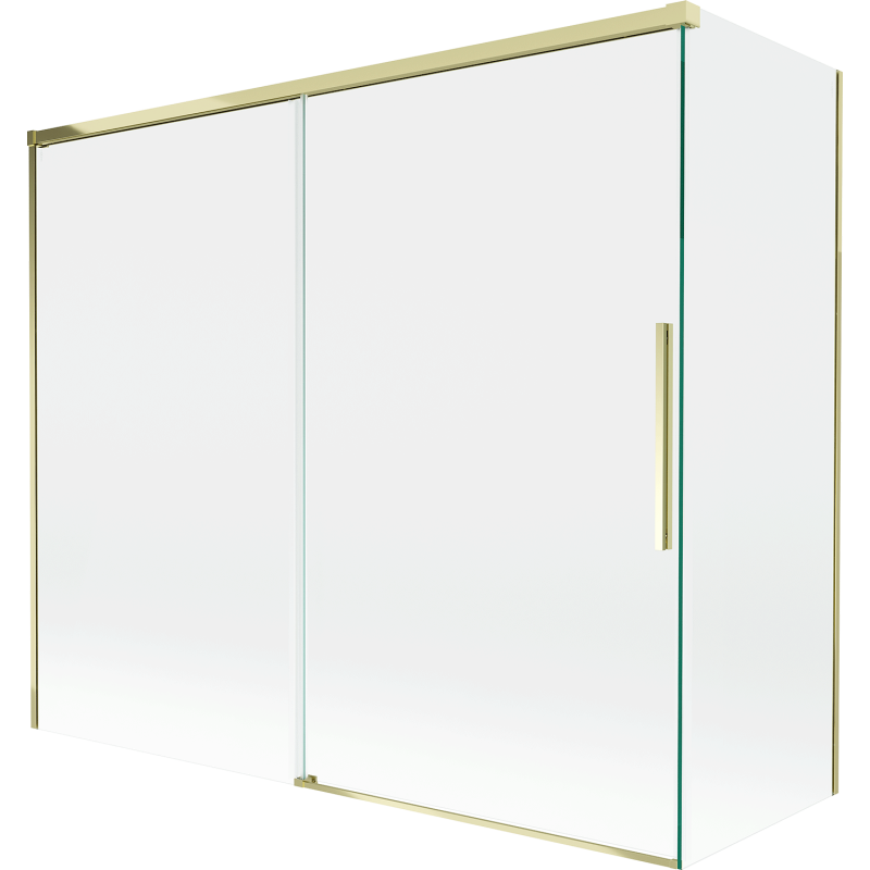 Mexen Rox paravan de duș cu 2 aripi glisante 180 + 80 x 150 cm, transparent, auriu - 8C9-180-080-50-00