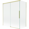 Mexen Rox paravan de baie cu 2 uși culisante 140 + 70 x 150 cm, transparent, auriu periat - 8C9-140-070-55-00