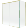 Mexen Rox paravan cadă de baie cu 2 uși glisante 150 + 70 x 150 cm, transparent, auriu periat - 8C9-150-070-55-00