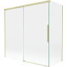 Mexen Rox paravan de cadă, cu două uși glisante, 160 + 70 x 150 cm, transparent, auriu periat - 8C9-160-070-55-00