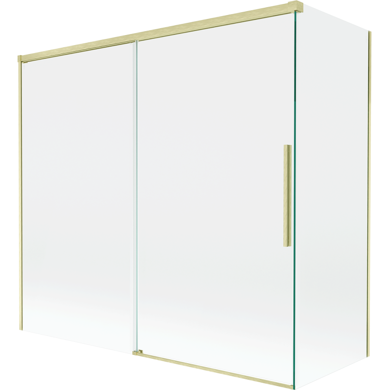 Mexen Rox paravan de duș cu 2 uși glisante 170 + 75 x 150 cm, transparent, auriu periat - 8C9-170-075-55-00