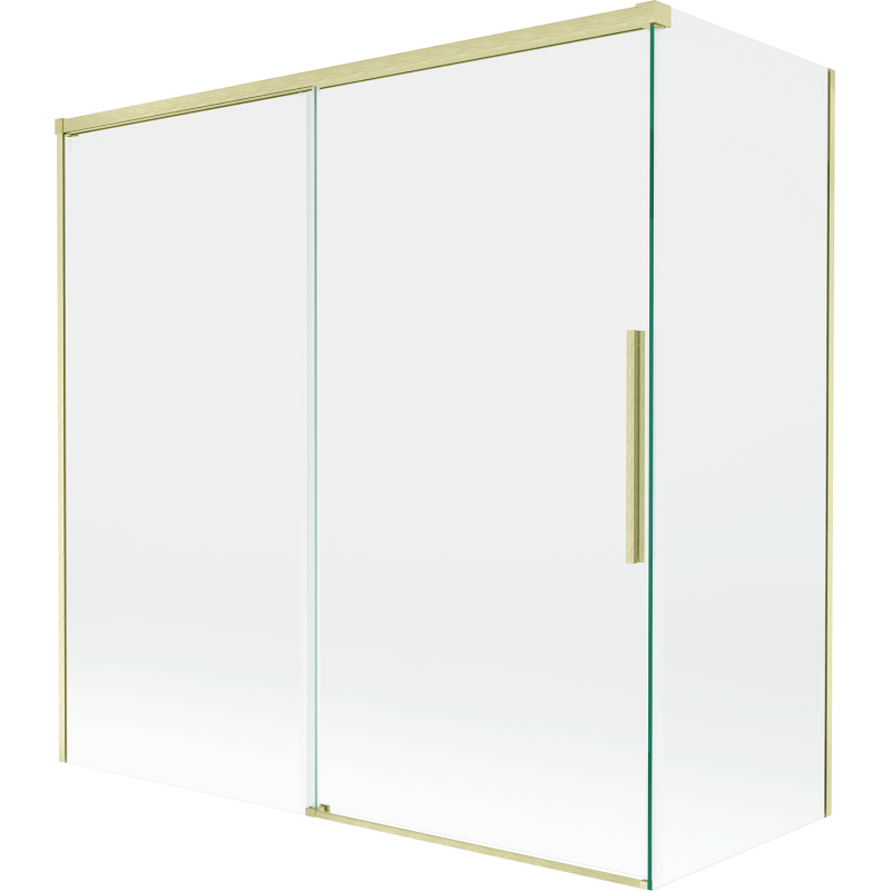 Mexen Rox paravan de baie 2-panouri glisante 160 + 80 x 150 cm, transparent, auriu periat - 8C9-160-080-55-00