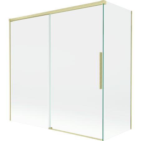 Mexen Rox paravan de baie 2-panouri glisante 160 + 80 x 150 cm, transparent, auriu periat - 8C9-160-080-55-00