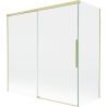 Mexen Rox paravan de baie 2-panouri glisante 160 + 80 x 150 cm, transparent, auriu periat - 8C9-160-080-55-00