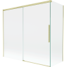 Mexen Rox paravan de cadă cu 2 uși culisante 170 + 80 x 150 cm, transparent, auriu periat - 8C9-170-080-55-00