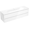 Mexen Orio fürdőszobai szekrény 160 cm mosdóval Vela, 2 fiók, fehér fényes - 91A10-16047-2-BFF00-W23M00