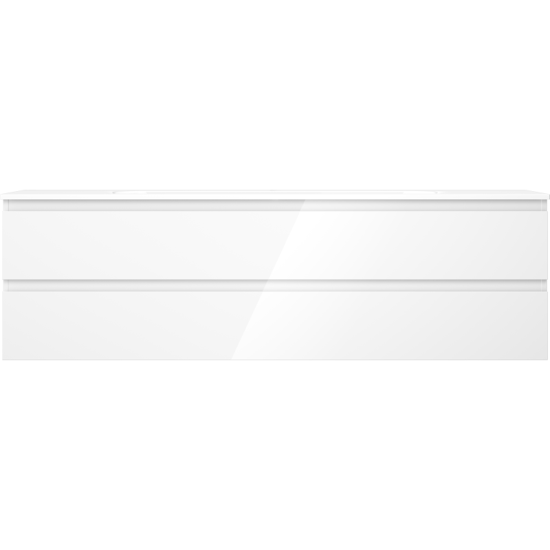 Mexen Orio dulap de baie 160 cm cu lavoar Vela, 2 sertare, alb lucios - 91A10-16047-2-BFF00-W23M00