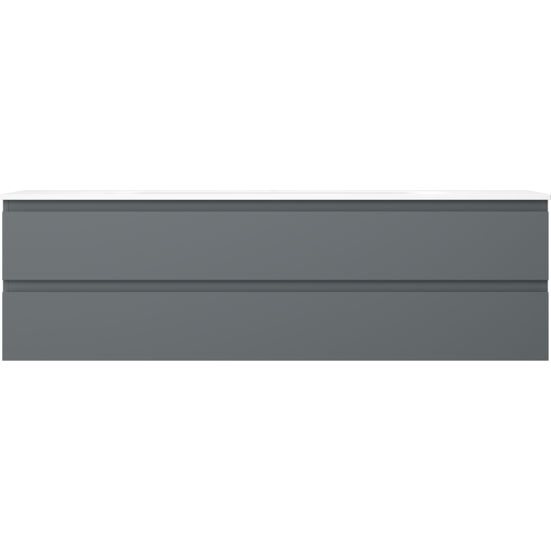 Mexen Orio dulap baie 160 cm cu chiuvetă Vela, 2 sertare, grafit mat/alb mat - 91A10-16047-2-BFF66-W23M01