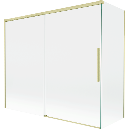 Mexen Rox paravan de duș, glisant cu 2 canaturi 180 + 80 x 150 cm, transparent, auriu periat - 8C9-180-080-55-00