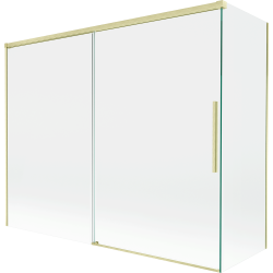 Mexen Rox paravan de duș culisant cu 2 aripi 190 + 90 x 150 cm, transparent, auriu periat - 8C9-190-090-55-00