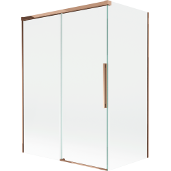 Mexen Rox paravan de duș cu 2 canaturi culisante 120 + 70 x 150 cm, transparent, aur roz - 8C9-120-070-60-00