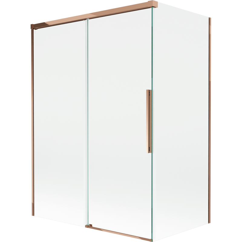 Mexen Rox paravan de baie cu 2 aripi glisante 120 + 70 x 150 cm, transparent, aur roz - 8C9-120-070-60-00