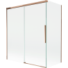 Mexen Rox paravan de cadă cu 2 panouri culisante 140 + 70 x 150 cm, transparent, aur roz - 8C9-140-070-60-00