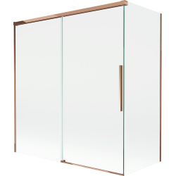 Mexen Rox paravan de baie cu 2 aripi glisante 150 + 70 x 150 cm, transparent, aur roz - 8C9-150-070-60-00