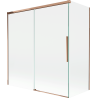 Mexen Rox 2-szárnyú, toló kádparaván 150 + 70 x 150 cm, átlátszó, rózsaszín arany - 8C9-150-070-60-00