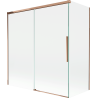 Mexen Rox paravan de cadă, glisant, cu 2 uși, 150 + 70 x 150 cm, transparent, aur roz - 8C9-150-070-60-00