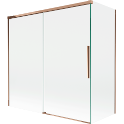 Mexen Rox 2-szárnyú toló zuhany válaszfal 160 + 75 x 150 cm, átlátszó, rózsaarany - 8C9-160-075-60-00
