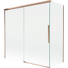 Mexen Rox paravan pentru cadă, extensibil cu 2 uși, 160 + 75 x 150 cm, transparent, aur roz - 8C9-160-075-60-00