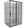Mexen Rox cabina de duș cu ușă glisantă dreapta 140 x 80 cm, grilaj negru, negru - 8C2-140-080-70-77-P