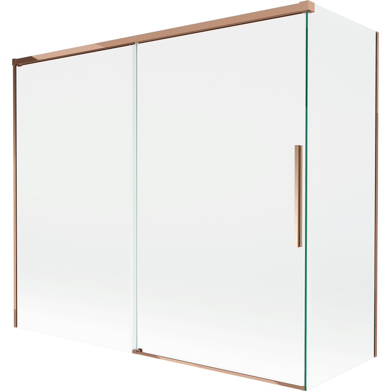 Mexen Rox paravan de duș cu 2 uși culisante 180 + 80 x 150 cm, transparent, aur roz - 8C9-180-080-60-00