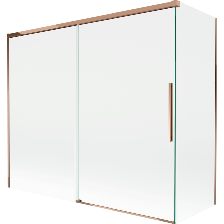 Mexen Rox paravan cadă de baie cu 2 panouri glisante 180 + 80 x 150 cm, transparent, aur roz - 8C9-180-080-60-00