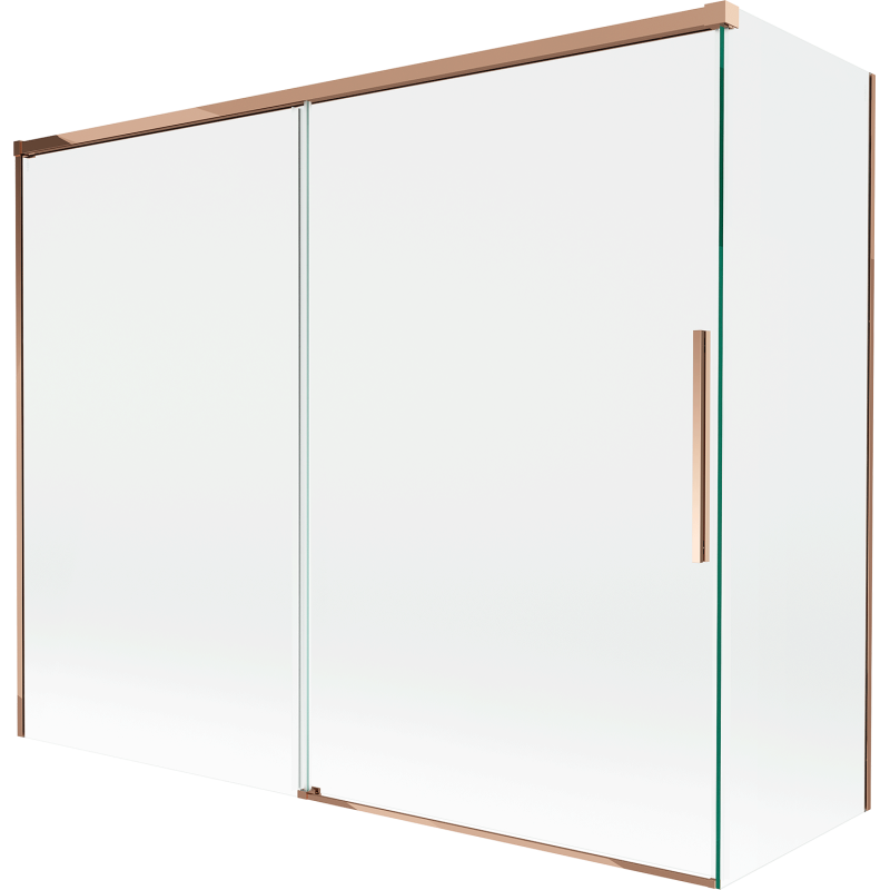 Mexen Rox paravan de duș 2 uși glisante 190 + 80 x 150 cm, transparent, aur roz - 8C9-190-080-60-00