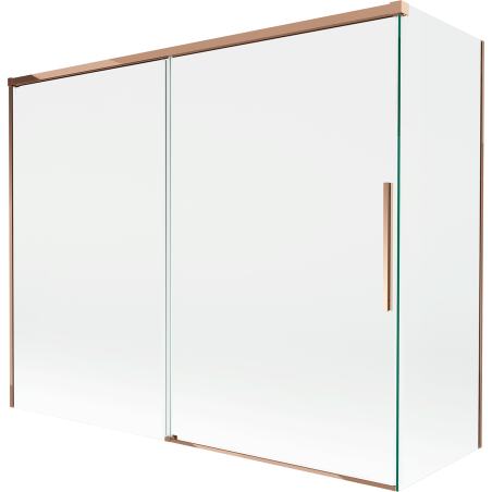 Mexen Rox 2-szárnyú tolható kádparaván 190 + 90 x 150 cm, átlátszó, rózsaarany - 8C9-190-090-60-00