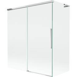 Mexen Rox L 2-szárnyú toló kádparaván, 140 + 70 x 150 cm, átlátszó, króm - 8C9L-140-070-01-00