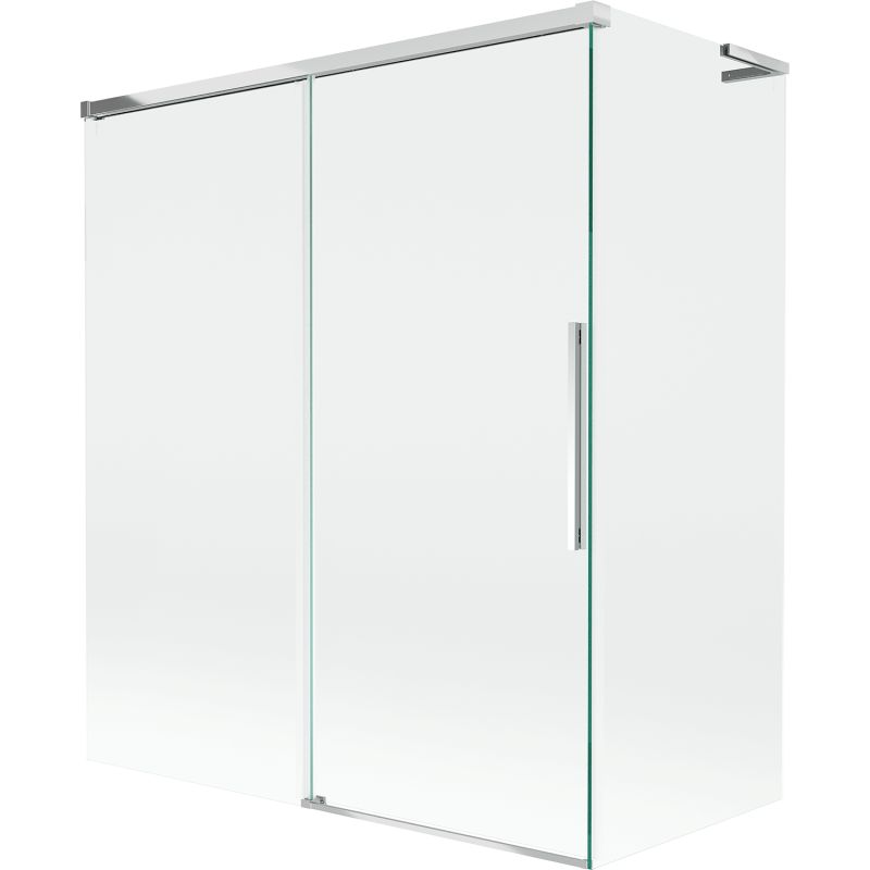 Mexen Rox L 2-szárnyú toló kádparaván, 140 + 70 x 150 cm, átlátszó, króm - 8C9L-140-070-01-00